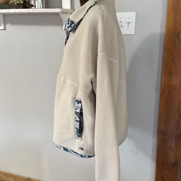 The North Face Womens LIBERTY of London CRAGMONT quarter SNAP FLEECE Bleached Sa - Picture 4 of 9